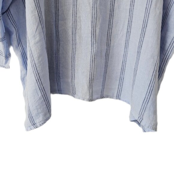 CP Shades Linen Sibella / Monica Top Blouse Lagenlook Boxy Oversized Stripe XL - Picture 10 of 15